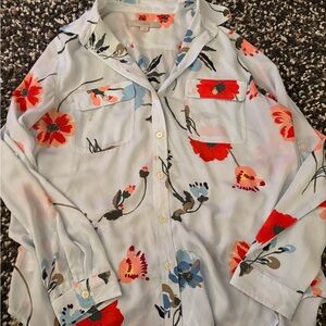 Floral Button-Up Blouse